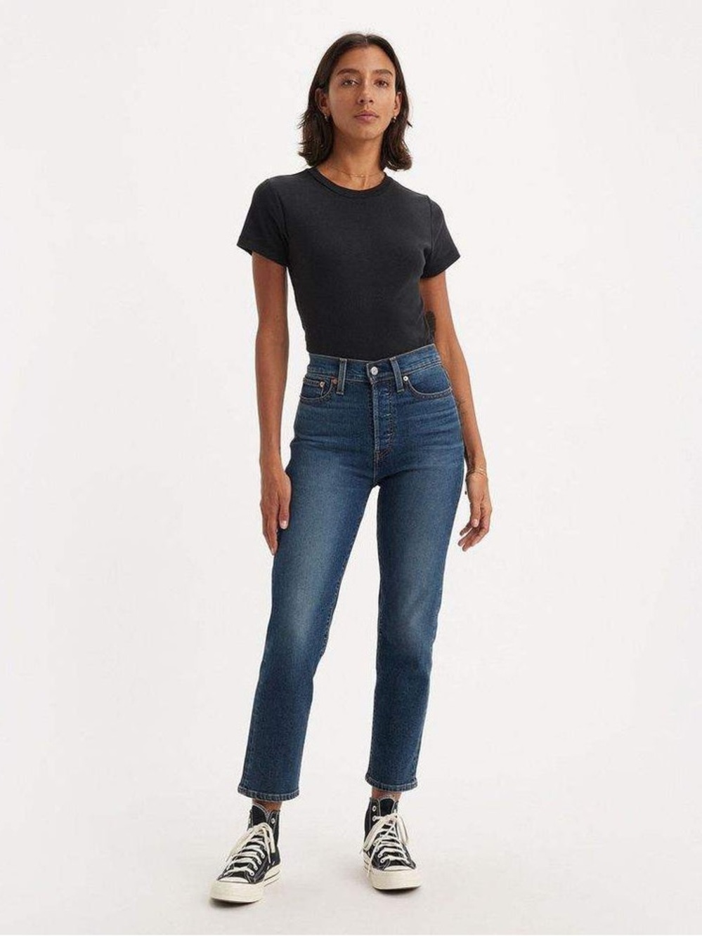 Levi’s wedgie straight button fly jeans